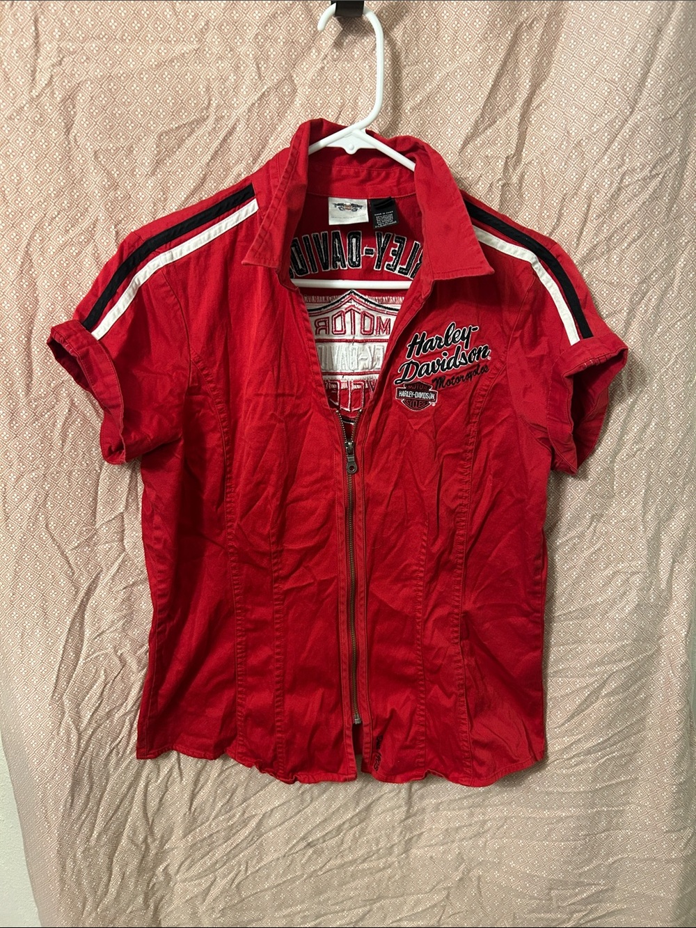 Harley Davidson Women’s Shirt Red Large - Picture 2 of 3